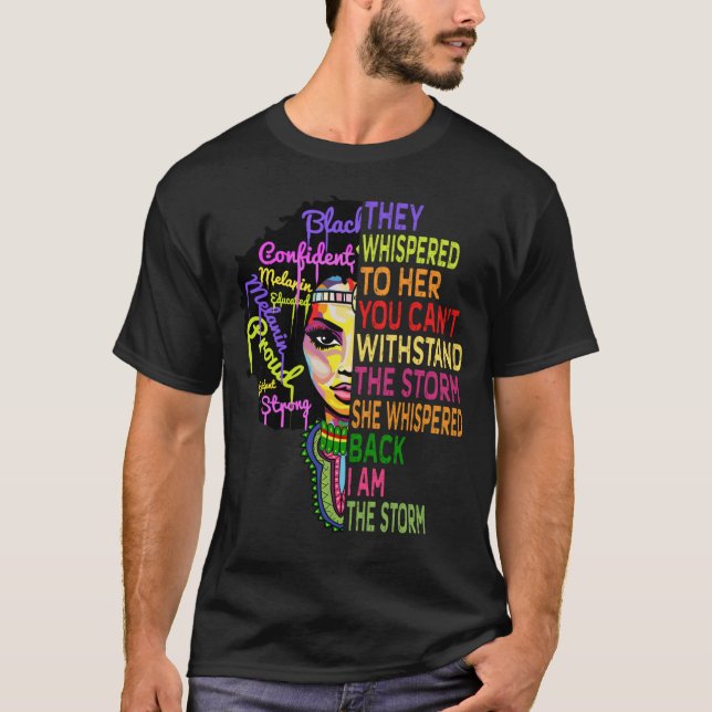 Ich bin die starke afrikanische Frau des Sturms T-Shirt (Vorderseite)