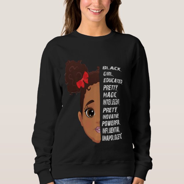 Ich bin die starke afrikanische Königin Girls, ich Sweatshirt (Vorderseite)