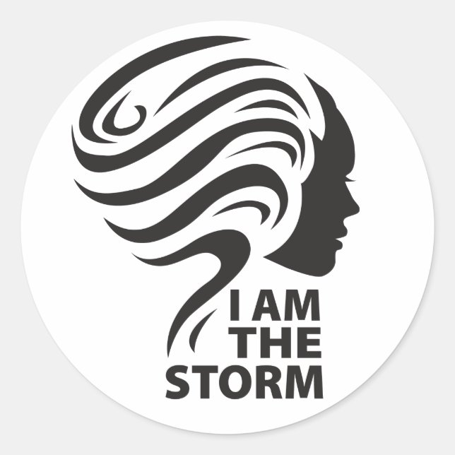 Ich bin die Storm-Aufkleber Runder Aufkleber (Vorderseite)