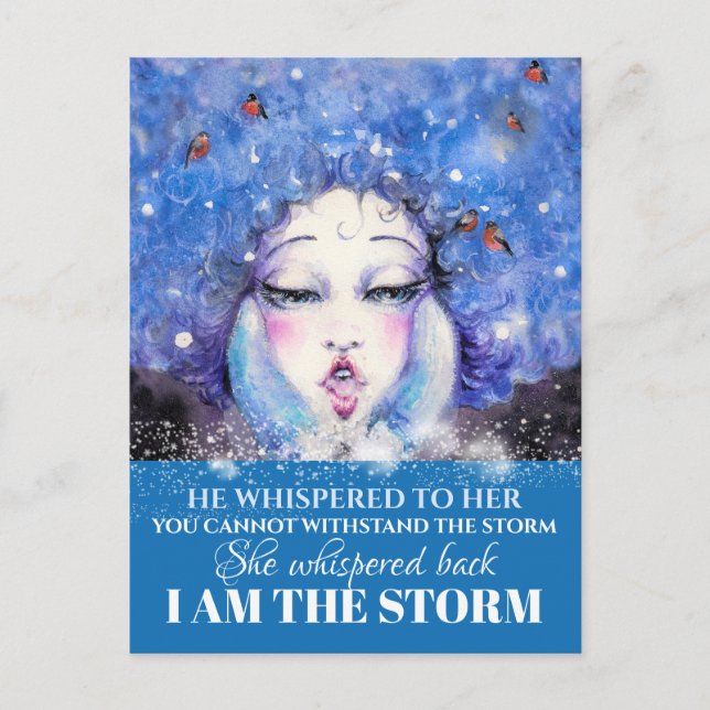 ICH BIN DIE STORM POSTCARD POSTKARTE (Vorderseite)