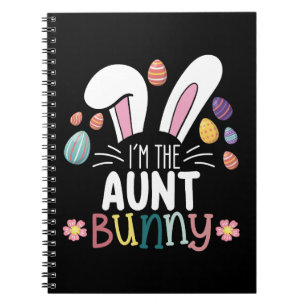 Ich bin die Tante Bunny Osterfamilie Matching Notizblock