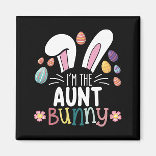 Ich bin die Tante Bunny Ostern Familien-Matching Magnet