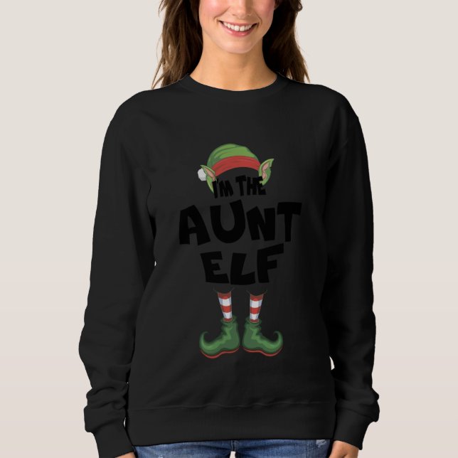 Ich bin die Tante-Elf-Weihnachtsmannschaft für die Sweatshirt (Vorderseite)