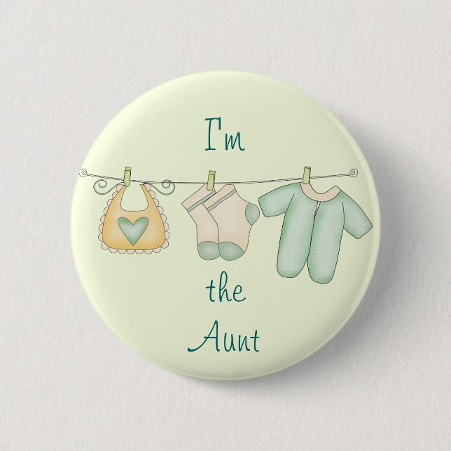 Ich bin die Tante Proud Family von neugeborenem Button (Vorderseite)