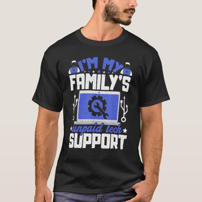 Ich bin die unbezahlte Tech-Unterstützerin Frauen  T-Shirt (Vorderseite)
