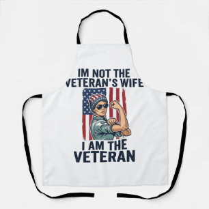 Ich bin die Veteranin Patriotische Frau Veteranin Schürze