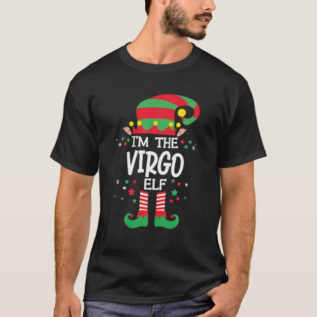 Ich bin die Virgo Elf Familiengruppe, die Weihnach T-Shirt (Vorderseite)