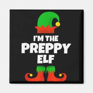 Ich bin die vornehme Elf-Familie-Pyjama-Weihnachte Magnet
