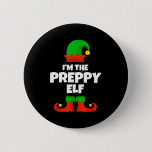 Ich bin die vornehme Elf-Familien-Pyjama-Weihnacht Button