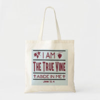 Ich bin die wahre Rebe-christliche Budget-Tasche