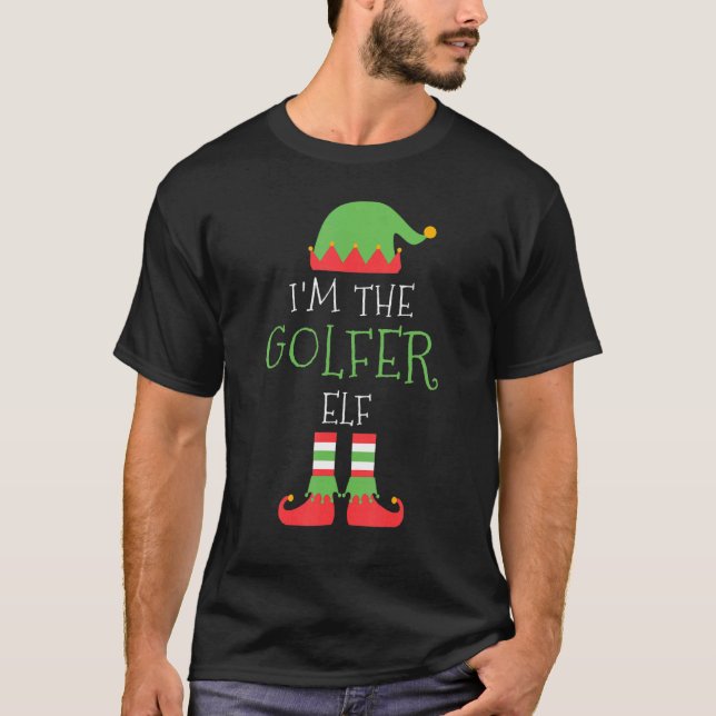 Ich bin die Weihnachtsfamilie der Golfer Elf T-Shirt (Vorderseite)