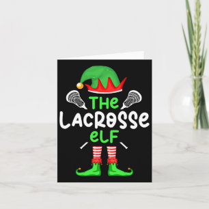 Ich bin die Weihnachtsfamilie der Lacrosse Elf, di Karte