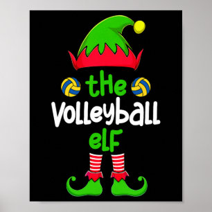 Ich bin die Weihnachtsfamilie der Volleyball-Elfen Poster