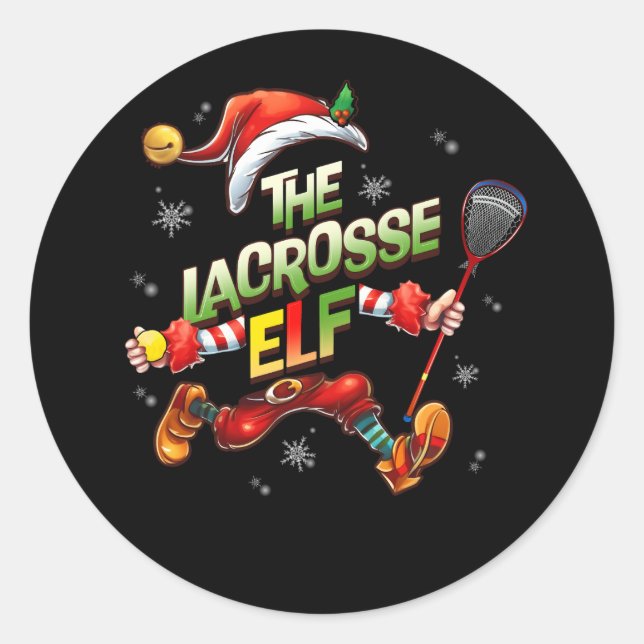 Ich bin die Weihnachtsfamilie Elf Elf Player S Runder Aufkleber (Vorderseite)