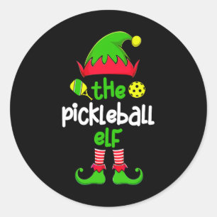 Ich bin die Weihnachtsfamilie von Pickleball Elf,  Runder Aufkleber