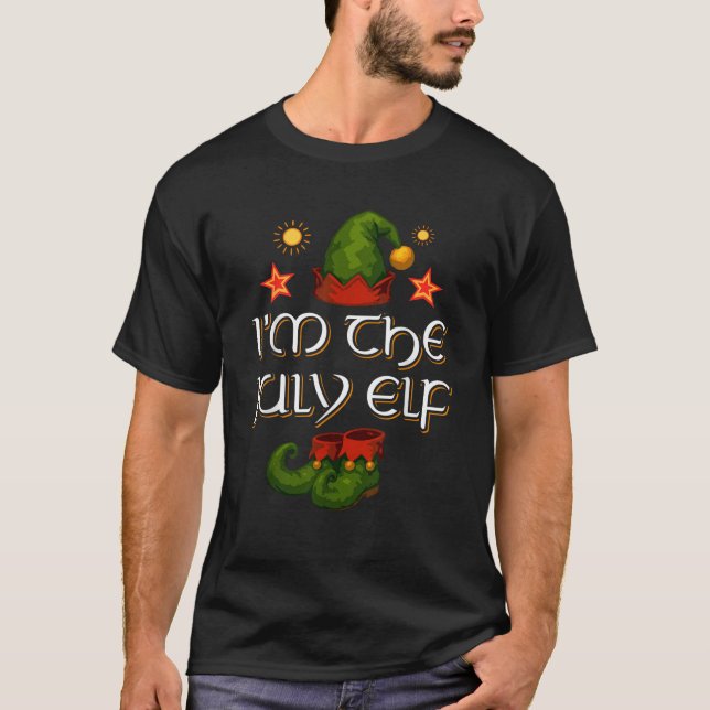 Ich bin die Weihnachtsfeier der Juli-Elf im Juli S T-Shirt (Vorderseite)