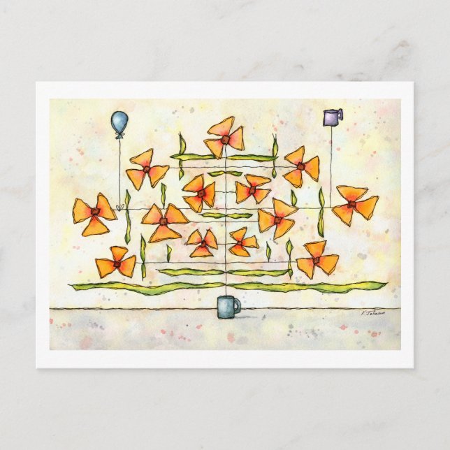 Ich bin die Weinpostkarte Postkarte (Vorderseite)