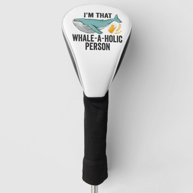 Ich bin dieser Wal eine holische Person Funny Whal Golf Headcover (Vorderseite)