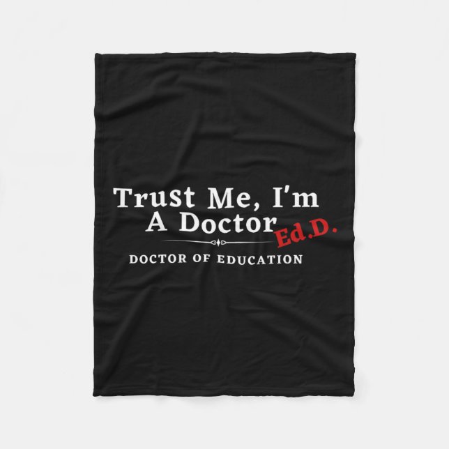 Ich bin Doktor der Bildung Ed.d. Fleecedecke (Vorderseite)