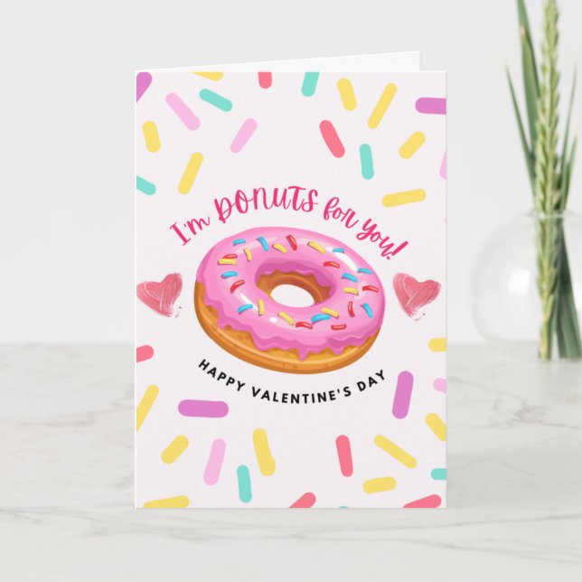 Ich bin Donuts für Sie - Donuts Lover Valentine Karte (Vorderseite)