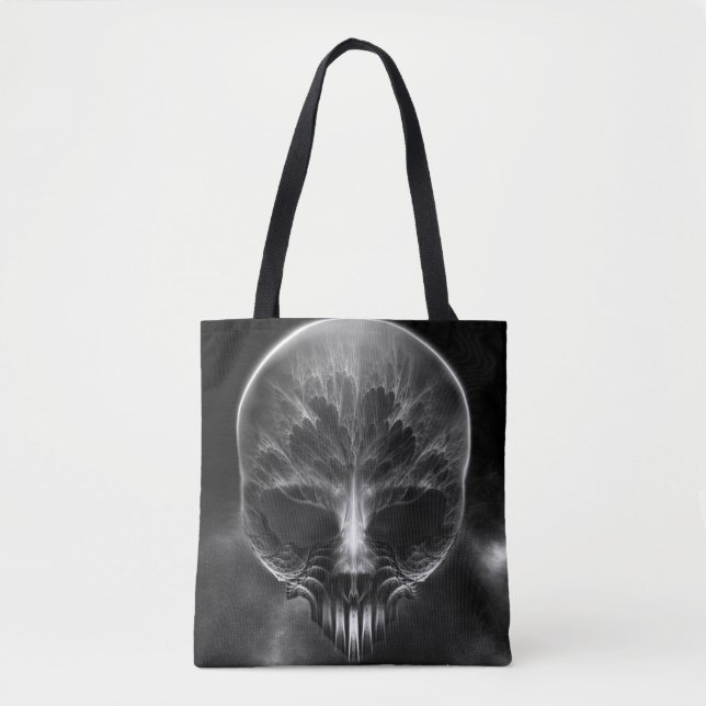 Ich bin Doom Fraktal Skull Tasche (Vorderseite)