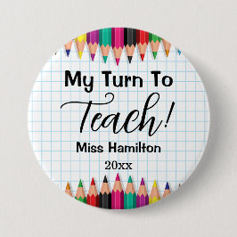 Ich bin dran, es zu lehren! Lehrer Abschluss Perso Button