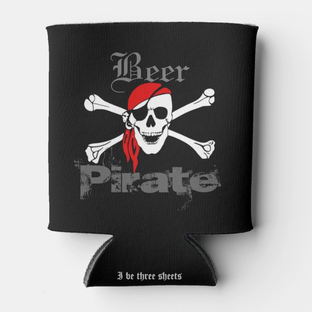 Ich bin drei Blätter zum Windfunny Beer Pirate Dosenkühler (Vorderseite)