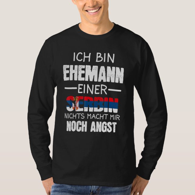Ich Bin Ehemann Einer Serbin Serbien Serbe T-Shirt (Vorderseite)