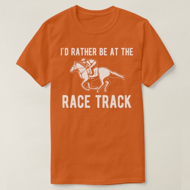 Ich bin eher bei Rennpferden T-Shirt (Design vorne)