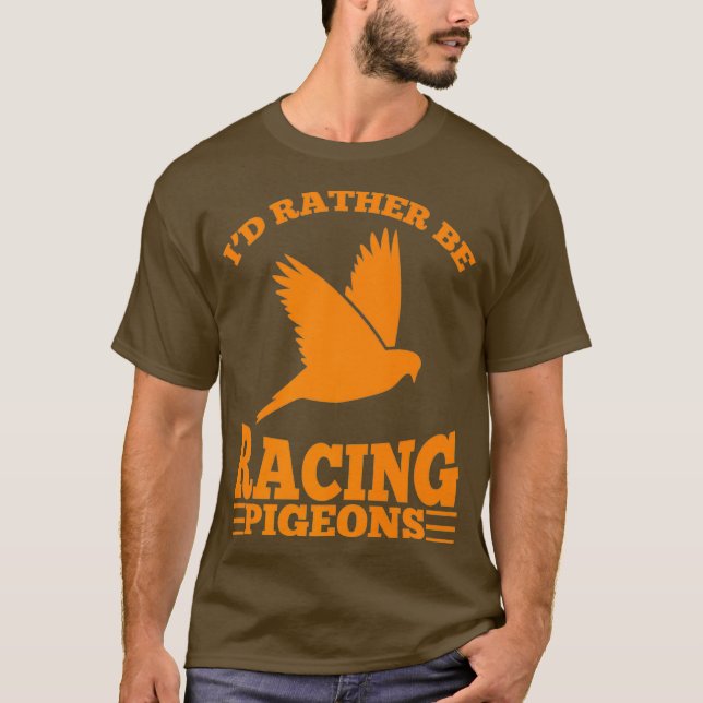 Ich bin eher bei Tauben Niedliche, schnelle Vögel T-Shirt (Vorderseite)