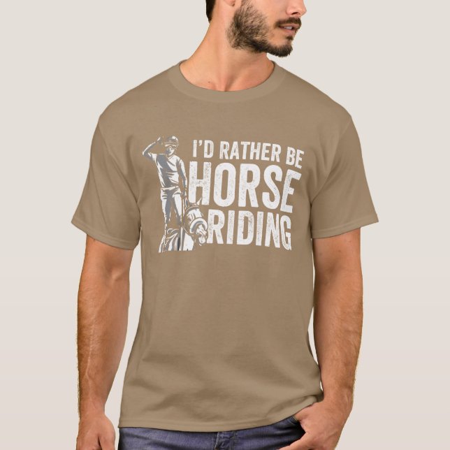 Ich bin eher Pferdereiten Reitsportler oder T-Shirt (Vorderseite)