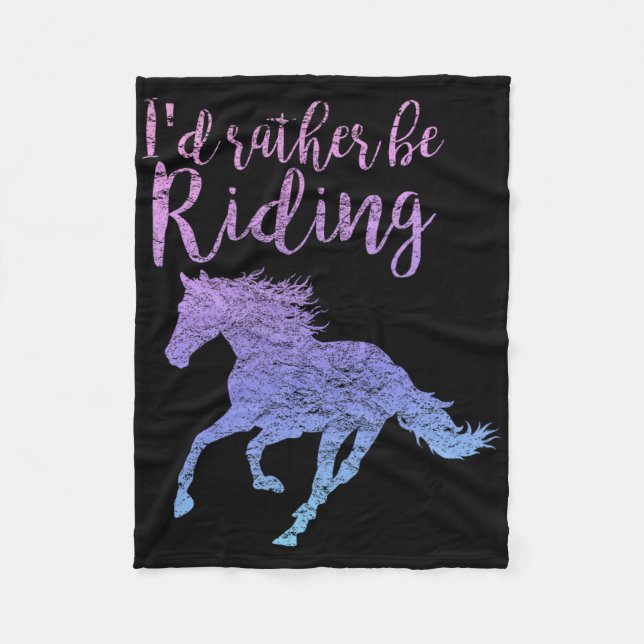 Ich bin eher Reitpferd Reitpferde Ri Fleecedecke (Vorderseite)