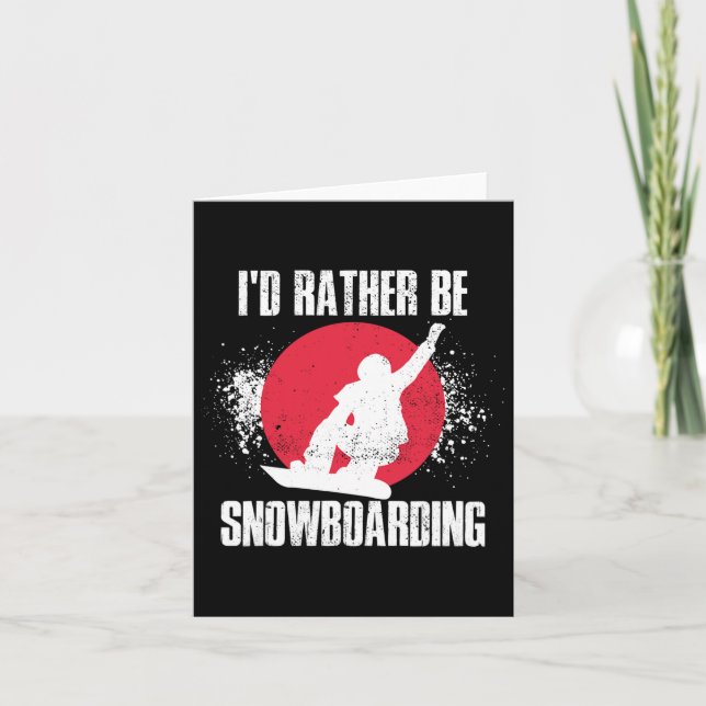 Ich bin eher Snowboarden Karte (Vorderseite)