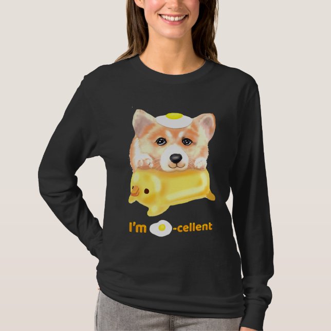 Ich bin eig Cellent Excellent Corgi T-Shirt (Vorderseite)