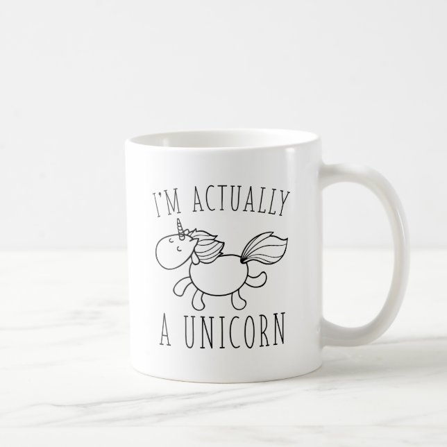 Ich bin eigentlich ein Einhorn Kaffeetasse (Rechts)