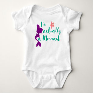 Ich bin eigentlich eine Meerjungfrau Baby Strampler