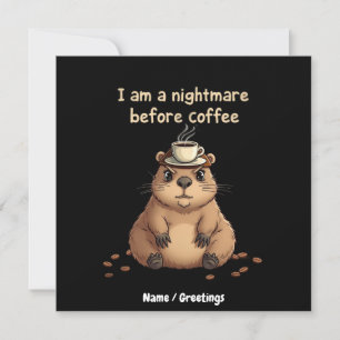 Ich bin ein Albtraum vor dem Kaffee, Liebesmotto Einladung