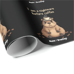 Ich bin ein Albtraum vor dem Kaffee, Liebesmotto Geschenkpapier