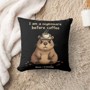 Ich bin ein Albtraum vor dem Kaffee, Liebesmotto Kissen