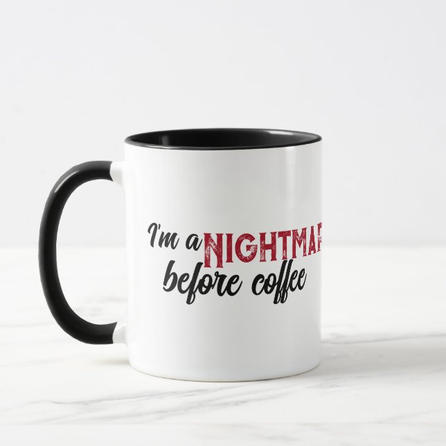 Ich bin ein Albtraum vor Kaffeehaus heikle Tasse (Links)
