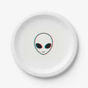 Ich bin ein alien. Aliennahrungsmittelpapierplatte Pappteller