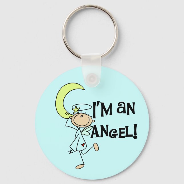 Ich bin ein Angel-Schlüsselanhänger Schlüsselanhänger (Vorderseite)