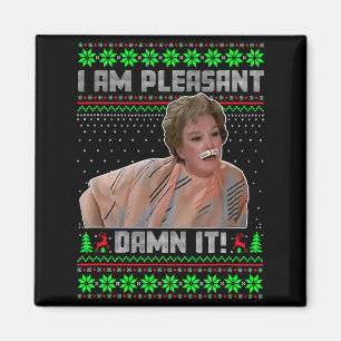 Ich bin ein angenehmes lustiges Weihnachtszitat Vi Magnet
