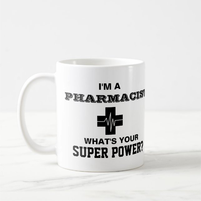 Ich bin ein Apotheker, was Ihr SuperPower ist Kaffeetasse (Links)