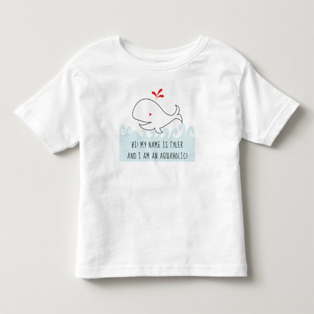 ICH BIN EIN AQUAHOLIC WALE Kleinkind Fine Jersey T Kleinkind T-shirt (Vorderseite)