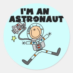 Ich bin ein Astronaut T-Shirts und Geschenke Runder Aufkleber