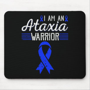 Ich bin ein Ataxie-Krieger Blaues Band Bewusstsein Mousepad