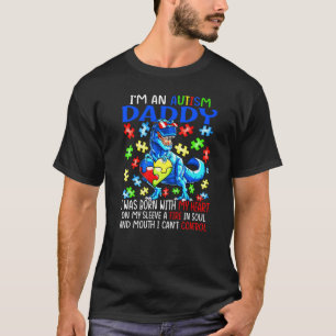 Ich bin ein Autism Daddy, geboren mein Herz Feuer T-Shirt