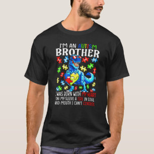 Ich bin ein Autismus-Bruder, geboren mit dem Herze T-Shirt