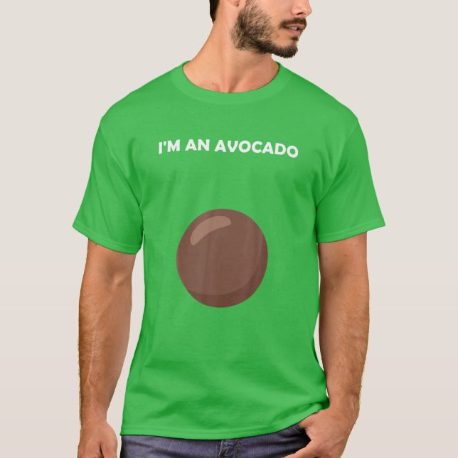 Ich bin ein Avocado Halloween-Kostüm Funny Avocado T-Shirt (Vorderseite)